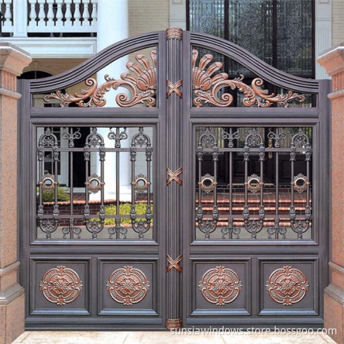 Decorative Cast Aluminum Courtyard Gate For Villa